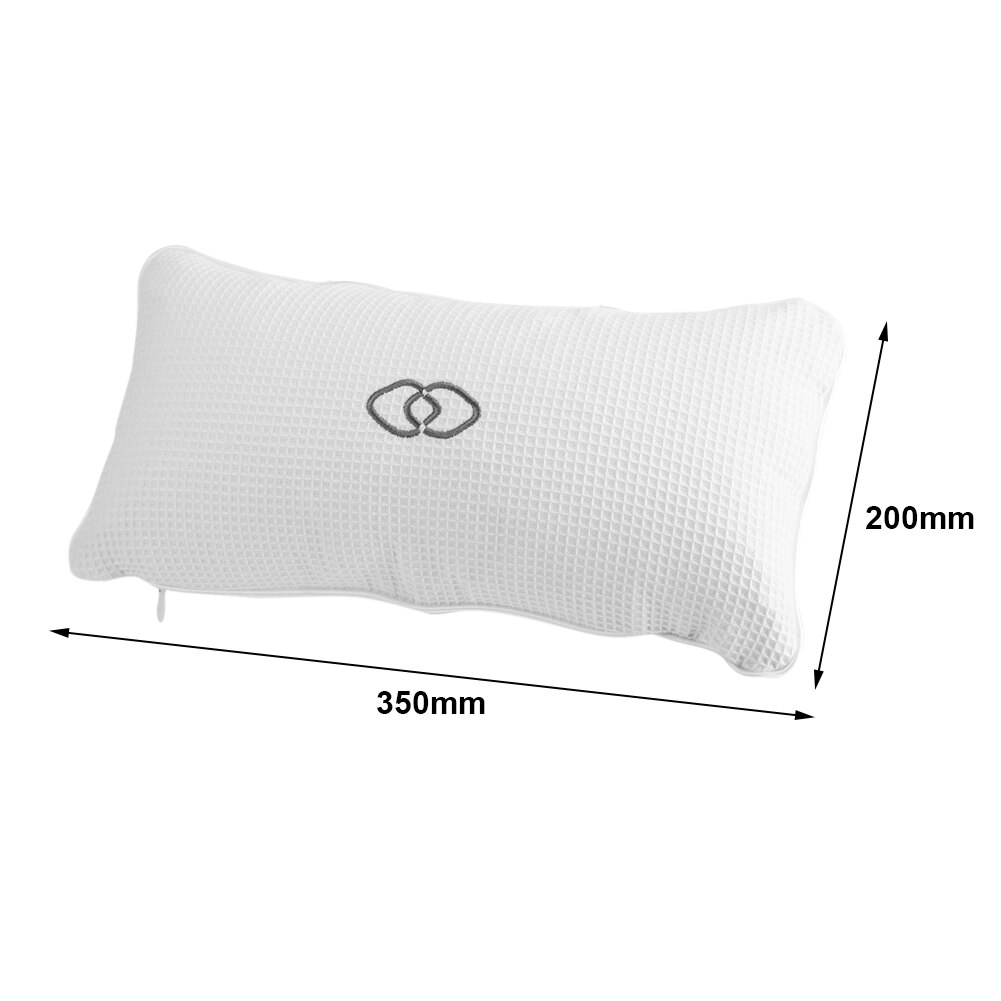 Inflatable Bathroom Pillow Bathtub Spa Bath Neck Rest Cushion with Suction Cups