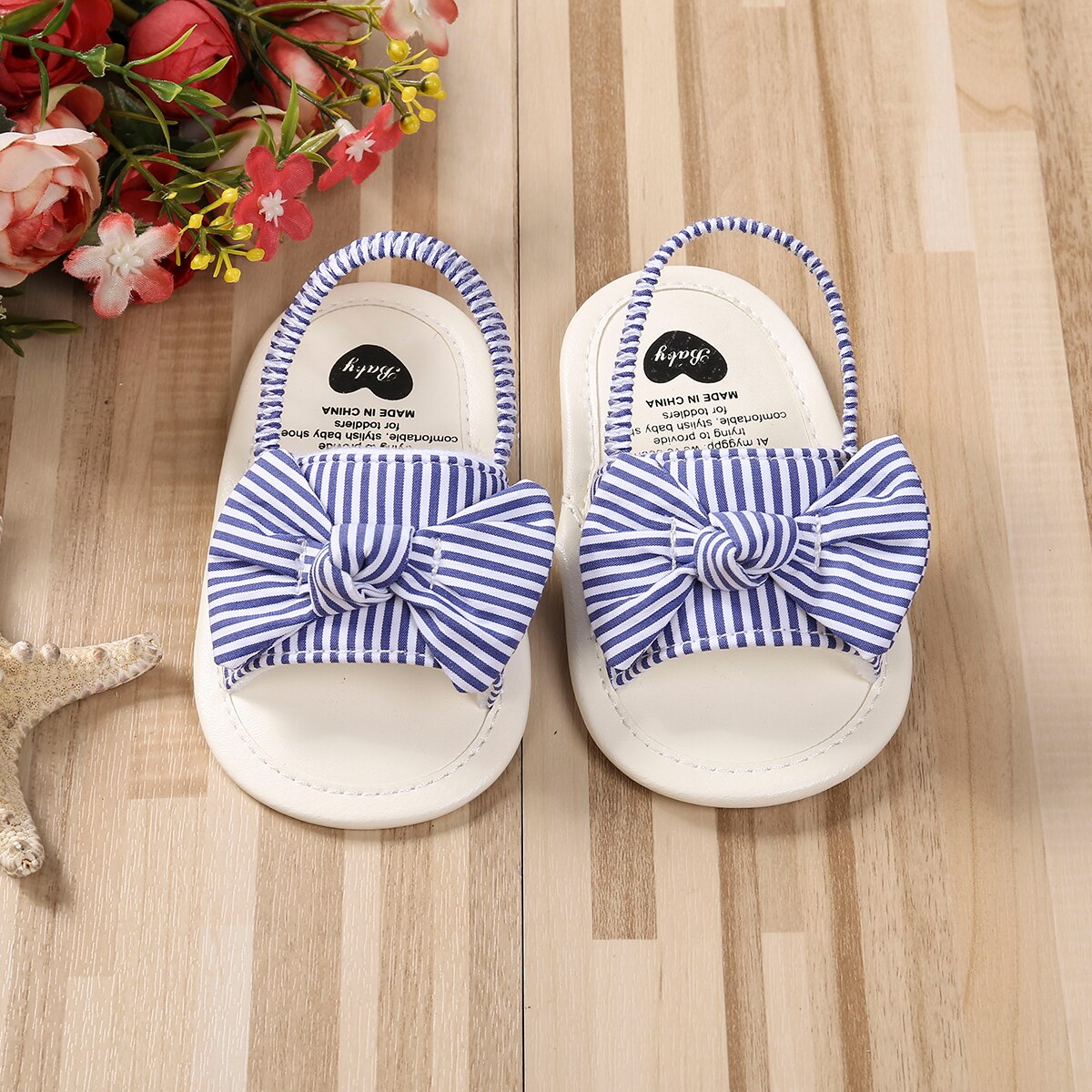 0-18M Baby Girls Princess Bow Shoes Toddler Summer Sandals Cotton Non-slip Shoes