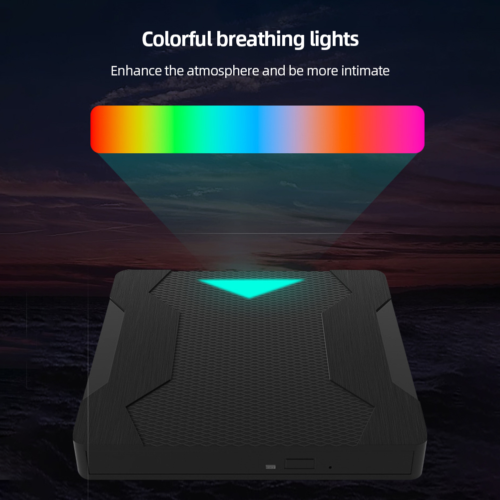 DVD ROM Rewriter Driver Free CD DVD Player USB3.0 TF SD External Optical Drive Plug and Play Mobile CD-ROM Drive for PC Desktop