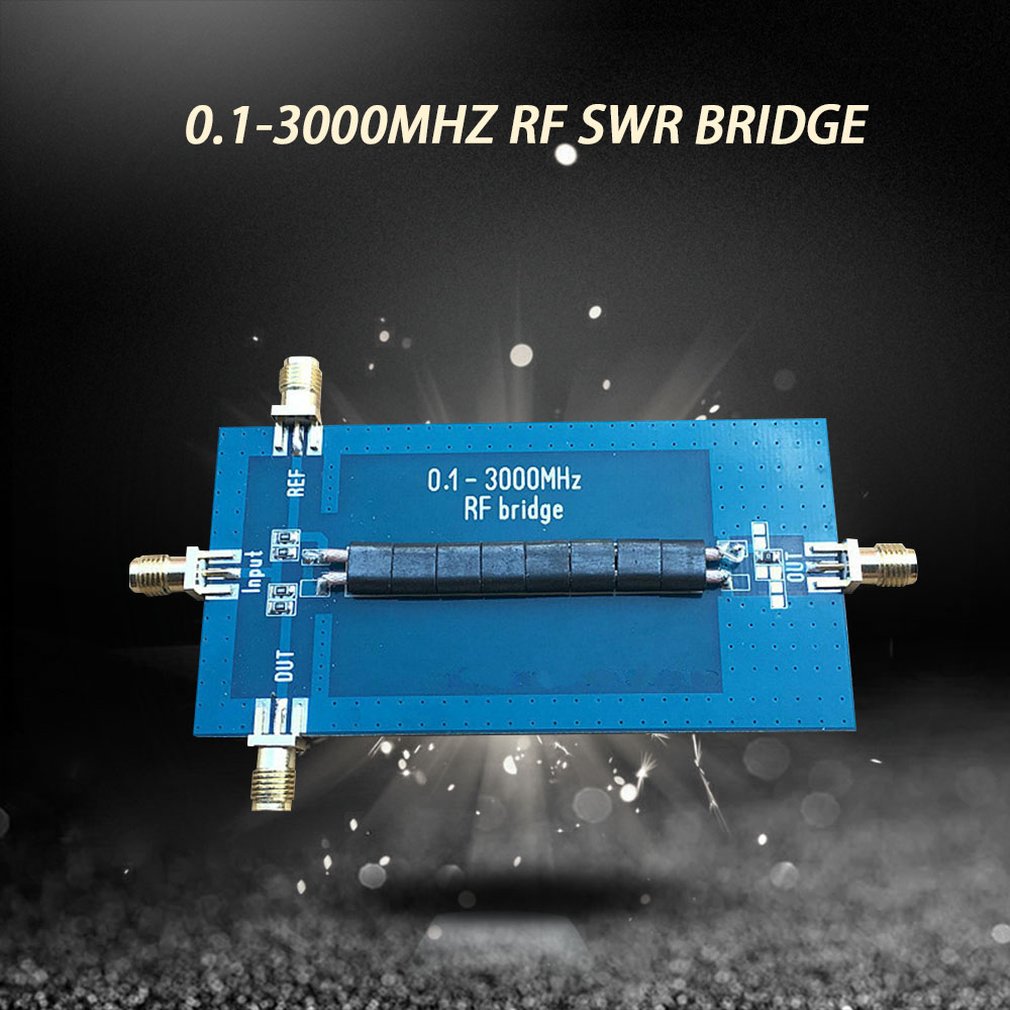 Analizador de antena RF SWR, puente de reflexión, 0,1-3000 MHZ, VHF UHF VSWR, módulo electrónico de antena de pérdida de retorno
