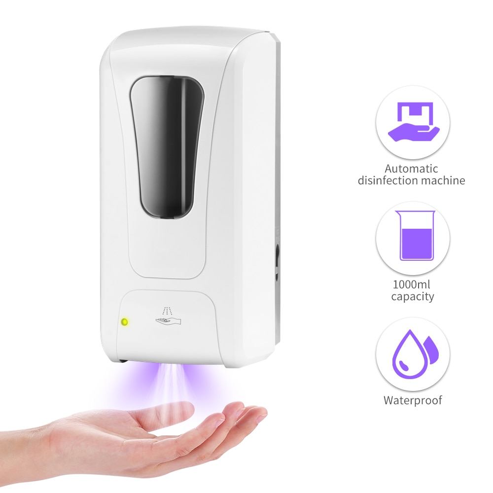 1000Ml Inductie Touchless Hand Desinfectie Machine Muur Gemonteerde Alcohol Mist Spray Cleaner Hand Hygiëne Automatische Sensor