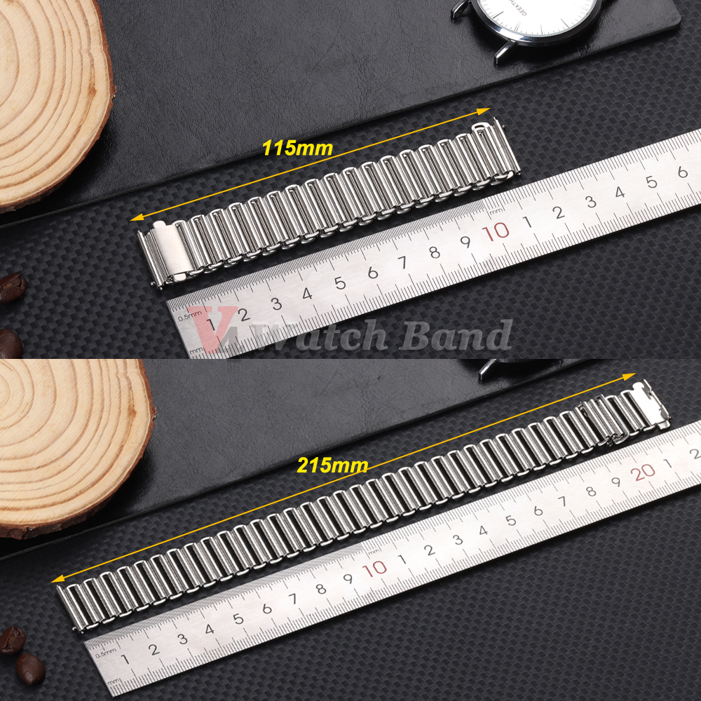 316l klokkereim i rustfritt stål 20mm 22mm bonklip-rem hurtigutløser avtagbar armbånd metall universalrem