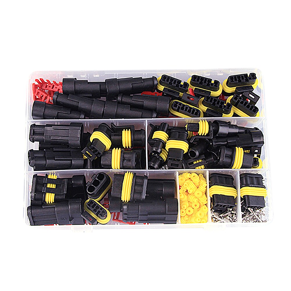 Conectores HID impermeables de 1/2/352 Pines, 26 juegos de cables eléctricos para coche, arnés de camión de 3/4 V 12A, 300 Uds.