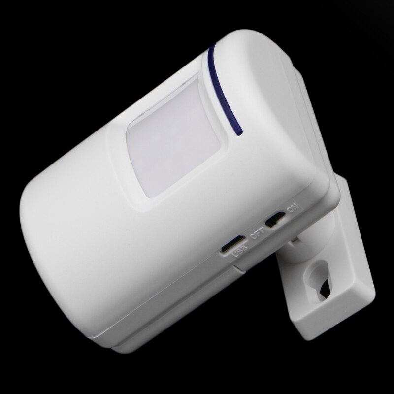 Wireless Infrared Motion Sensor Door Security Bell Alarm Chime EU/US Plug