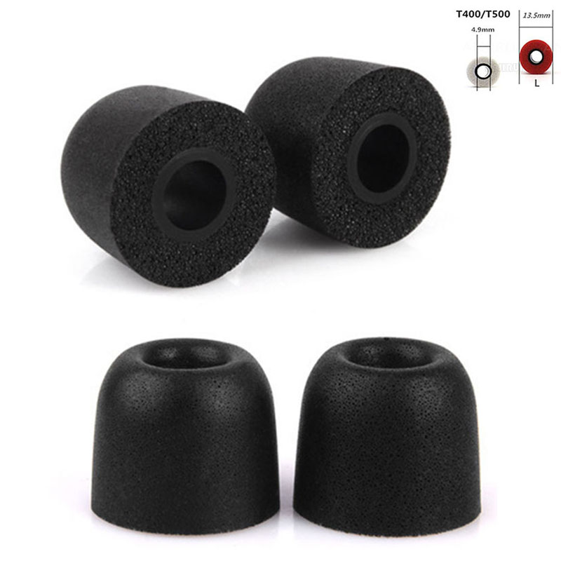 2Pair Memory Foam Ear Tips T500 (L M S) 4.9mm Caliber Ear Pads/Cap Sponge Eartips For In-ear Headphones Tips Headset Accessories