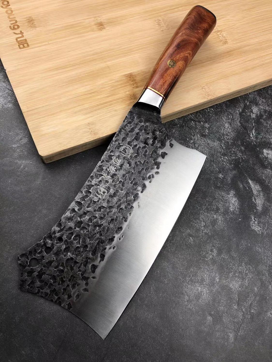 Handgemachte Geschmiedet Butcher Chef Messer mit Messer Mantel Hohe Carbon Verkleidet Stahl Chinesischen Küche Messer Mit Full Tang Griff