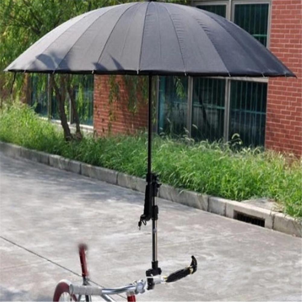 Motorcykel parasol paraply stativ rustfrit stål foldbar teleskop cykel mountainbike klapvogne fiskeri sæde tilbehør