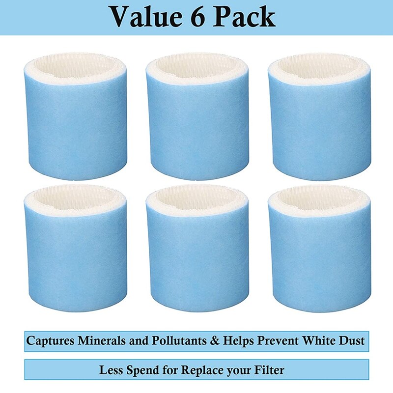 6 Pack Replacement Humidifier Filter Fit for Honeywell HC-888 Filter C HC-888N HCM-890 HEV-320 HCM-890 DCM-200 DH-890