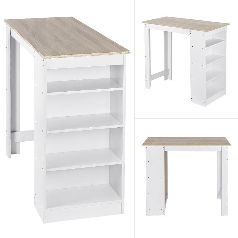 Træ barbord enkelt skab med sidebord 4 farver sofabord husholdning køkken moderne spisebord hwc