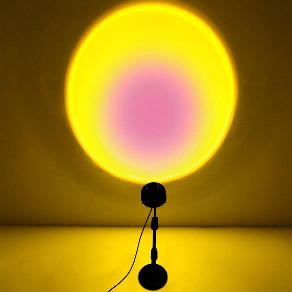 Zonsondergang Projectie Nachtverlichting Live-uitzending Achtergrond Als Galaxy Projector Sfeer Regenboog Lamp Slaapkamer Decoratie: Adjustable Sun