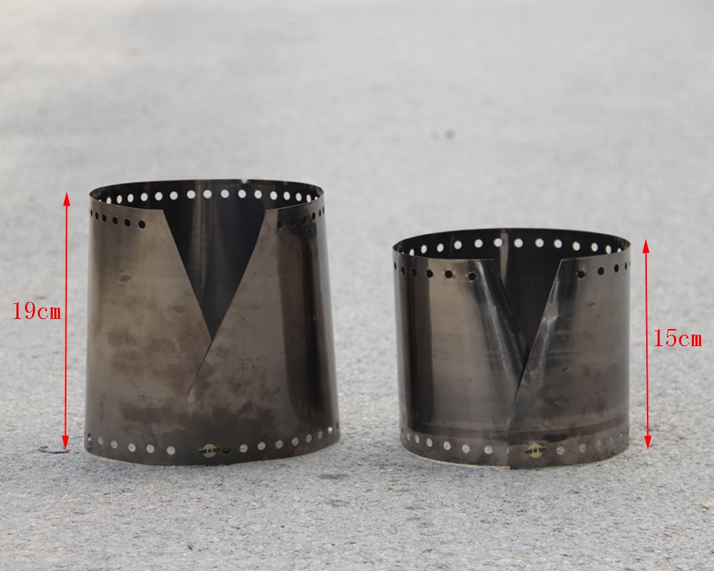 15cm/19cm Titanium Camping Stove Wind Shield Outdoor Gas Stove Windproof Windshield Camping Stoves Windscreen for Camping Picnic