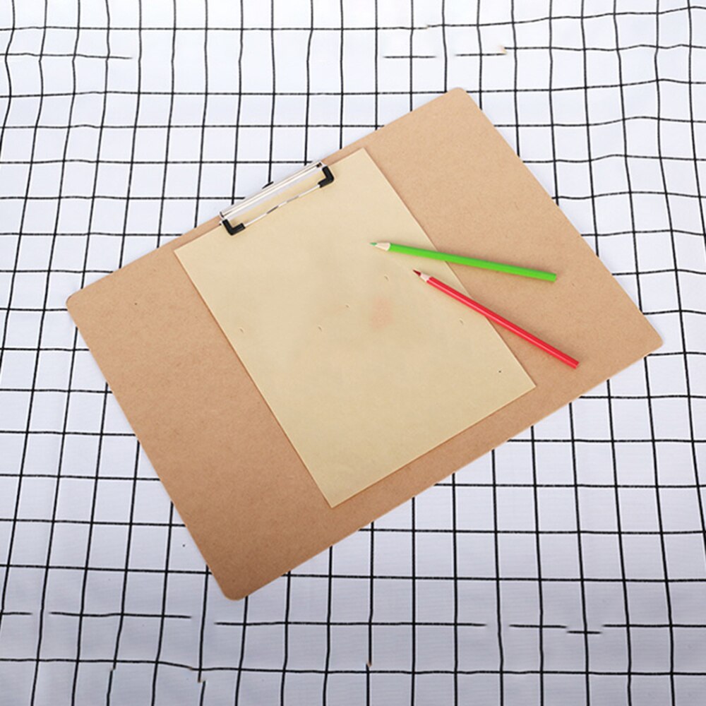 1PC A3 Size Wooden Practical Durable Horizontal Clipboard Writing Board Clip Board Drawing Pad for School