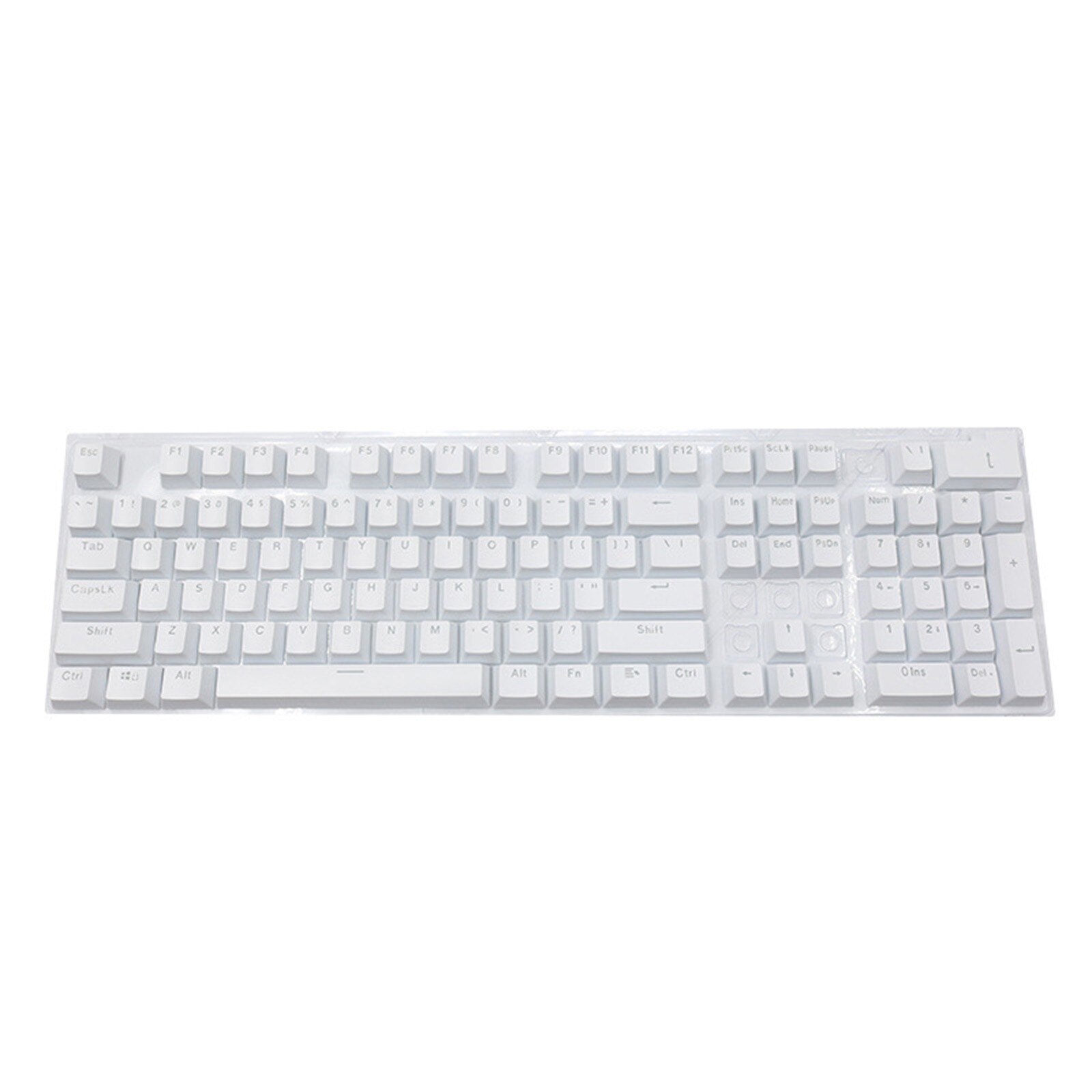 mechanical keyboard 104-key ABS keycap set backlit mechanical keyboard + send a set of keycaps: White 