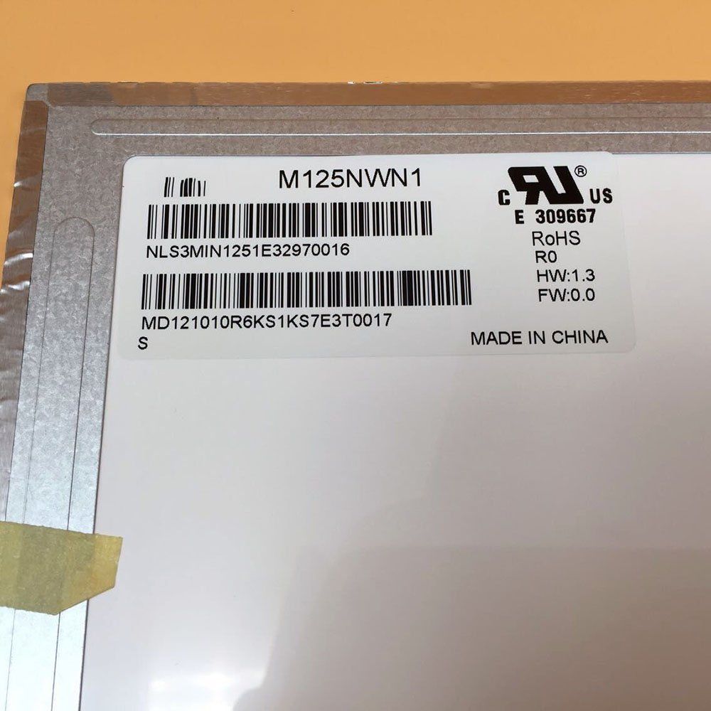 B125 xtn 01.0 sovitus  lp125 wh 2- sp  t1 m125 nwn 1 hb125 wx 1-200 12.5 "edp led -lcd -näyttö luokka b ja yksi kuollut pikseli