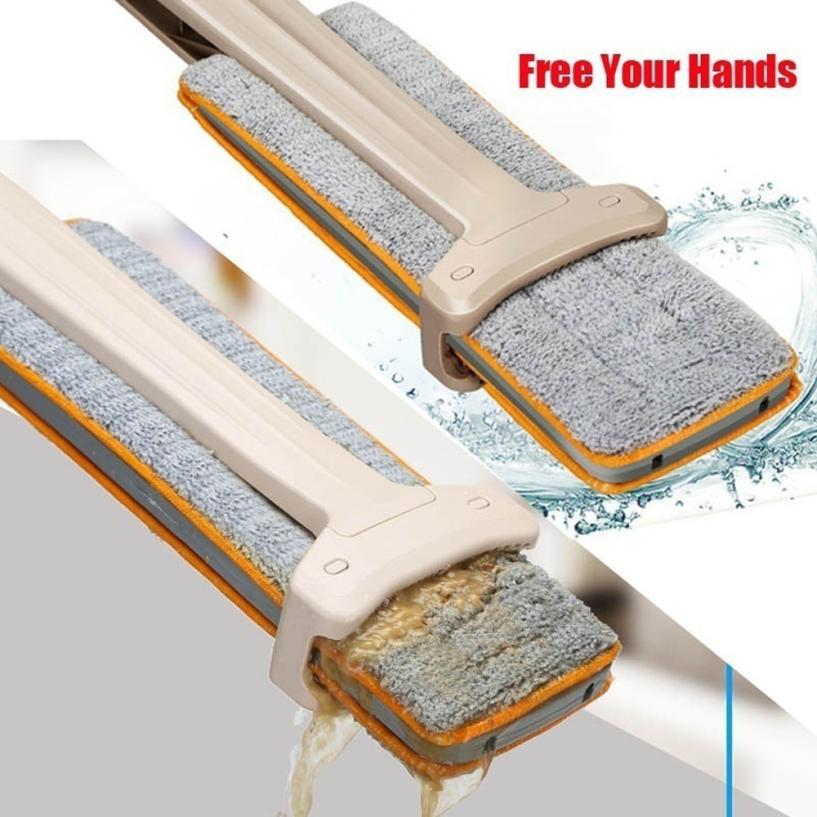 Easy Cleaning Household Mop Double Sided Non Hand Washing Flat Mop Wooden Floor Mop Dust Push Mop Home Cleaning Tools