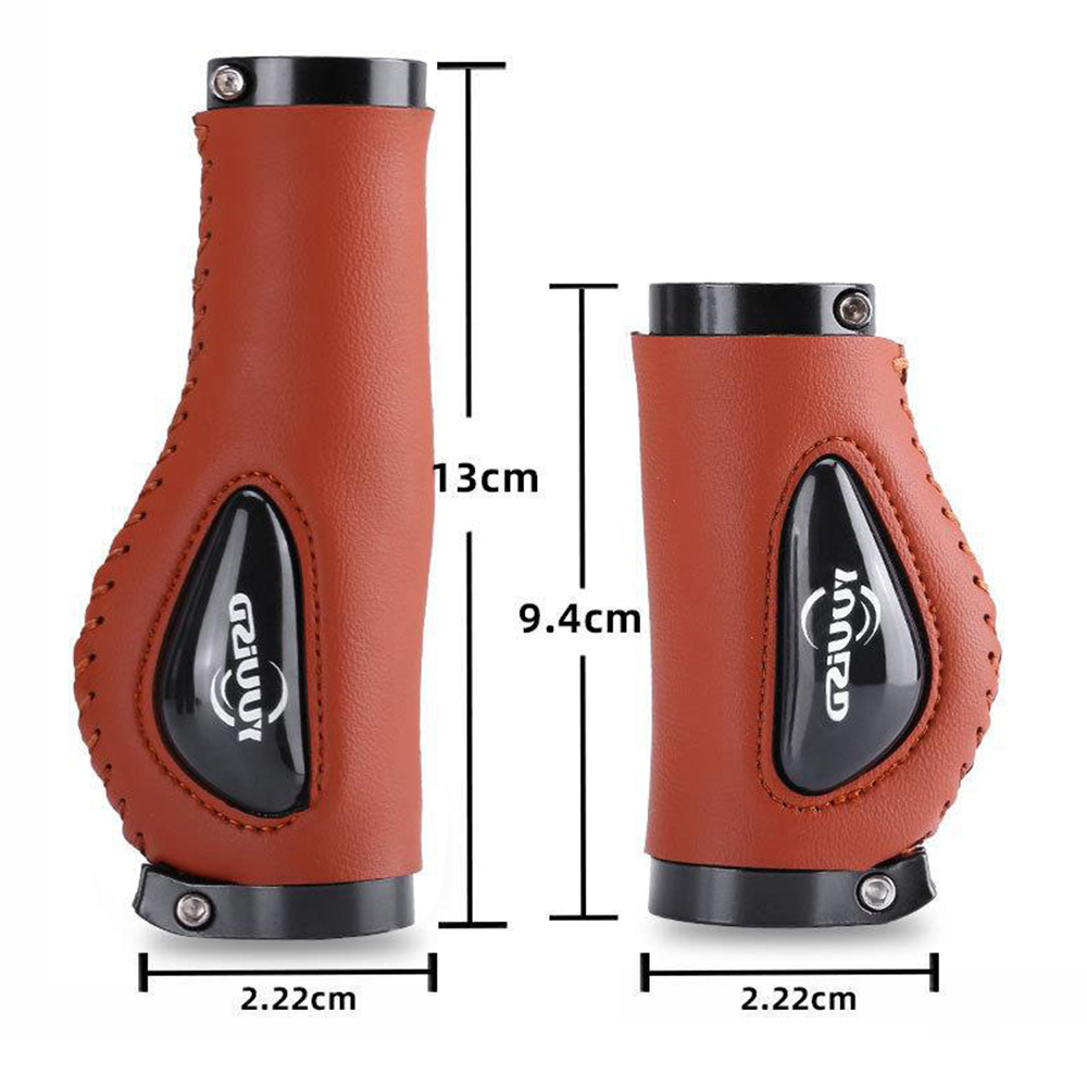 Bike Fiber Leather Grips Dead Fly Bike Grips Bike Accessories Bike Grips Brown Leather Anti-Slip Handlebar Covers