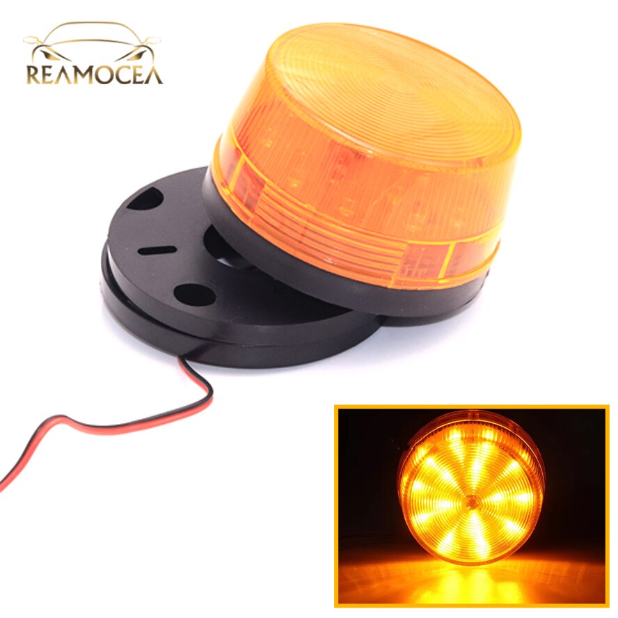 Reamocea Universele Strobe Signaal Waarschuwing Waterdichte DC12V lampje LED Amber Light Security Alarm Politie Emergency Lamp