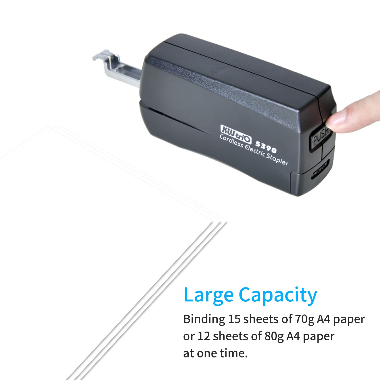 Automatische Elektrische Nietmachine Automatische Desktop Nietmachine 15 Vel Capaciteit Ondersteuning NO.10 Nietjes Minder Inspanning Batterij Voeding