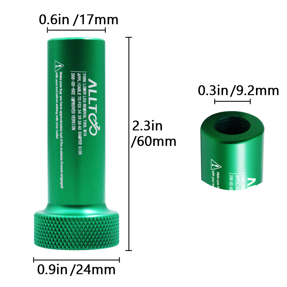 Fahrrad Vorne Professionelle Fuchs Gabel Frühling Dämpfer Extraktion Werkzeug Aluminium Reparatur Demontage Werkzeuge 32 34 36 38 40mm SC TC: schwarz