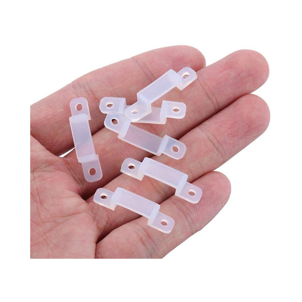 100 Stks/partij Fixator Led Strip Licht Houder 10Mm 12Mm Bevestiging Gemonteerd Clip Voor SMD5050 Led Strip Licht Kabel klem