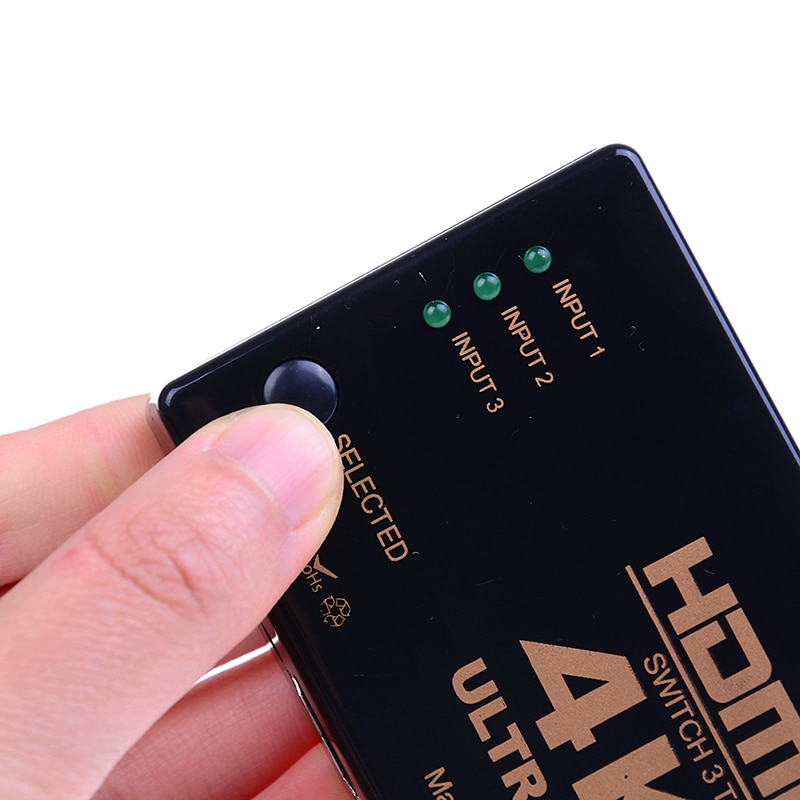 1PCS 3 Port 4K*2K 1080P Switcher HDMI Switch Selector 3x1 Splitter Box Ultra HD for HDTV Xbox PS3 PS4 Multimedia