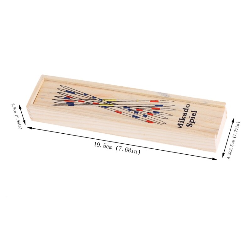 Jeu traditionnel de bâtons de ramassage en bois Mikado Spiel jeu traditionnel avec jouet de boîte