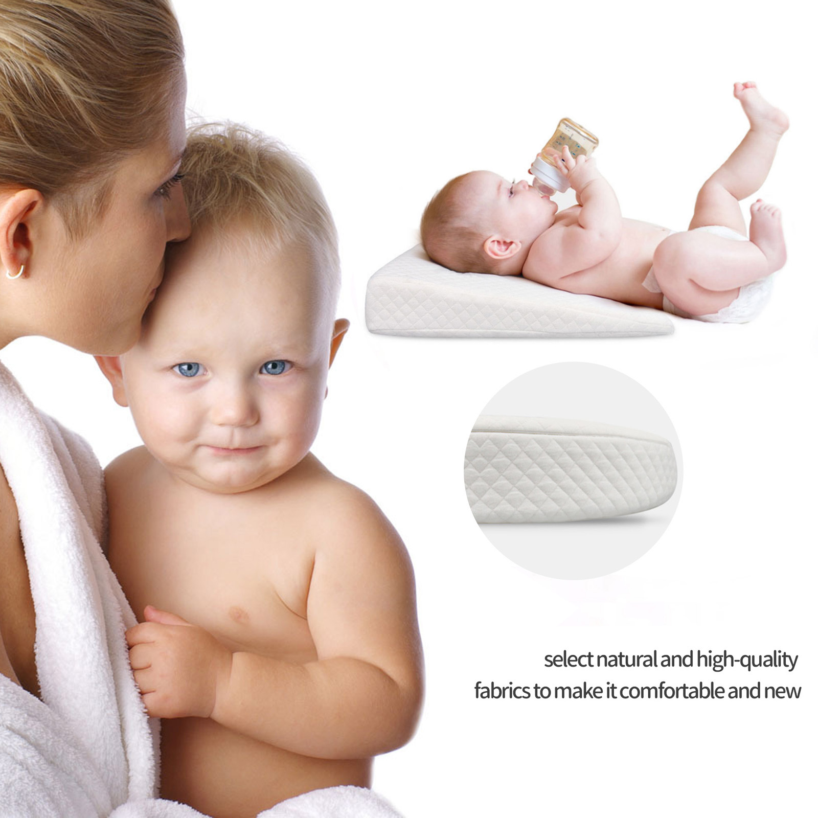 Baby Sleep Positioner Prevention Flat Head Anti Reflux Raised Colic Pillow Sleeping Improvement Cushion