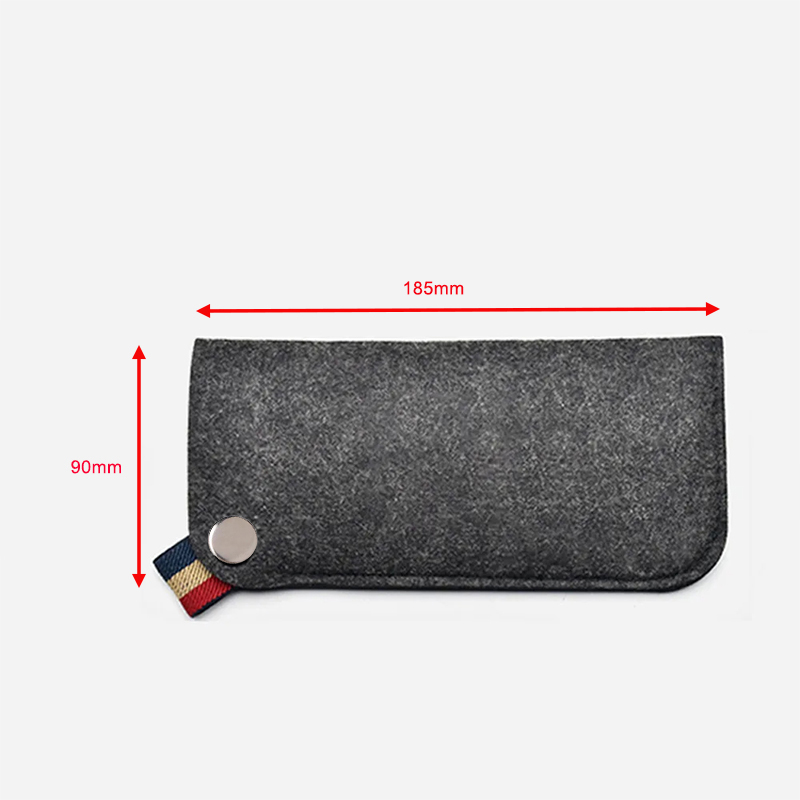 Saco portátil de feltro de lã para óculos de leitura estudante óculos de sol bolsa ao ar livre portátil saco de óculos de sol para óculos saco de cartão de identificação