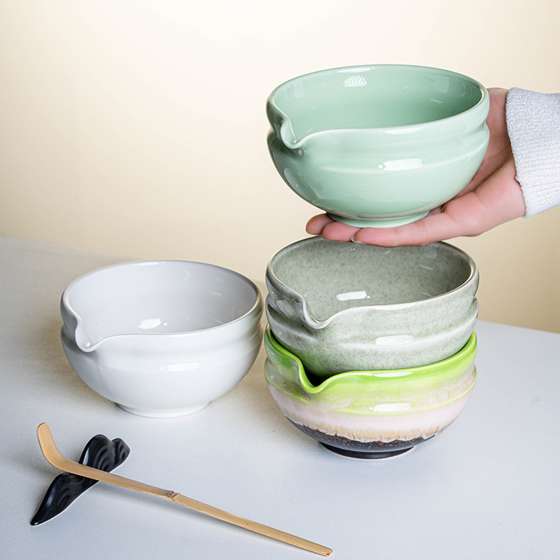 Ensemble Matcha japonais fait à la main, bol à encoche facile à nettoyer, fouet en bambou, cuillère à café, ensembles à thé, outils de préparation du thé, accessoires, 4 à 8 pièces/ensemble