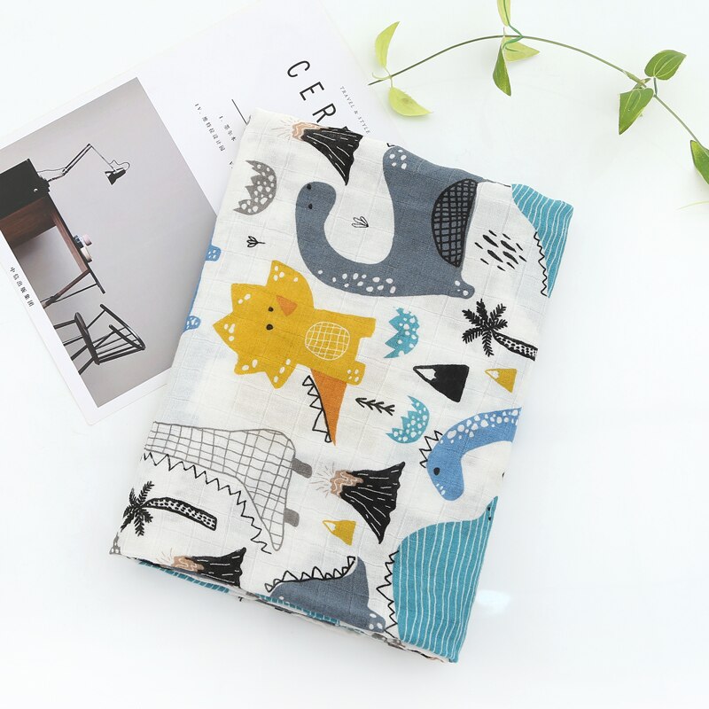 Redo lager 120*110cm nyfödd ekologisk bomull bambu babyfilt muslin swaddle wrap matning burpy handduk muslin stor blöja