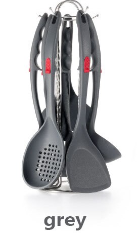 Espátula de silicona explosiva, juego de utensilios de cocina de silicona, colador, cuchara de arroz, cuchara de sopa, juego de utensilios de cocina de silicona de siete piezas: B 7 piece set