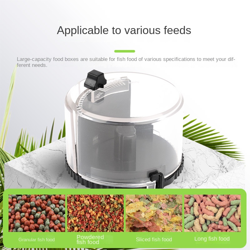 Smart Automatic Fish Feeder Aquarium Feeder Fish Tank Adjustable Auto Feeding Dispenser with LCD Indicates Timer