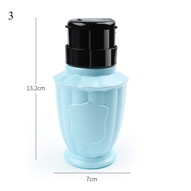 1PC 200ml Empty Pump Cleaner Bottle Dispenser Alcohol Press Lotion Nail Polish Remover Make Up Refillable Container Tools: 3