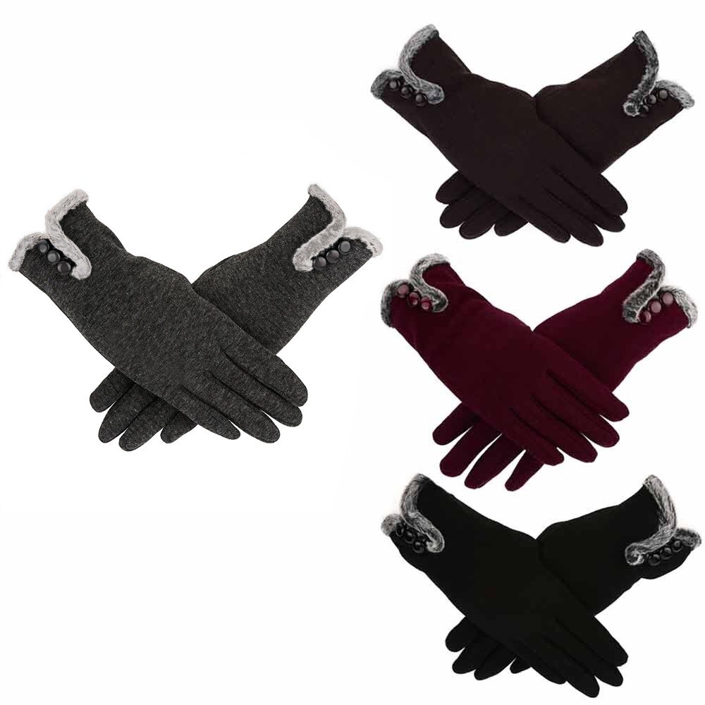 Women Lady Cashmere Keep Warm Driving Full Finger Gloves Screen Glove Winter Gloves Autumn Warm Gloves #