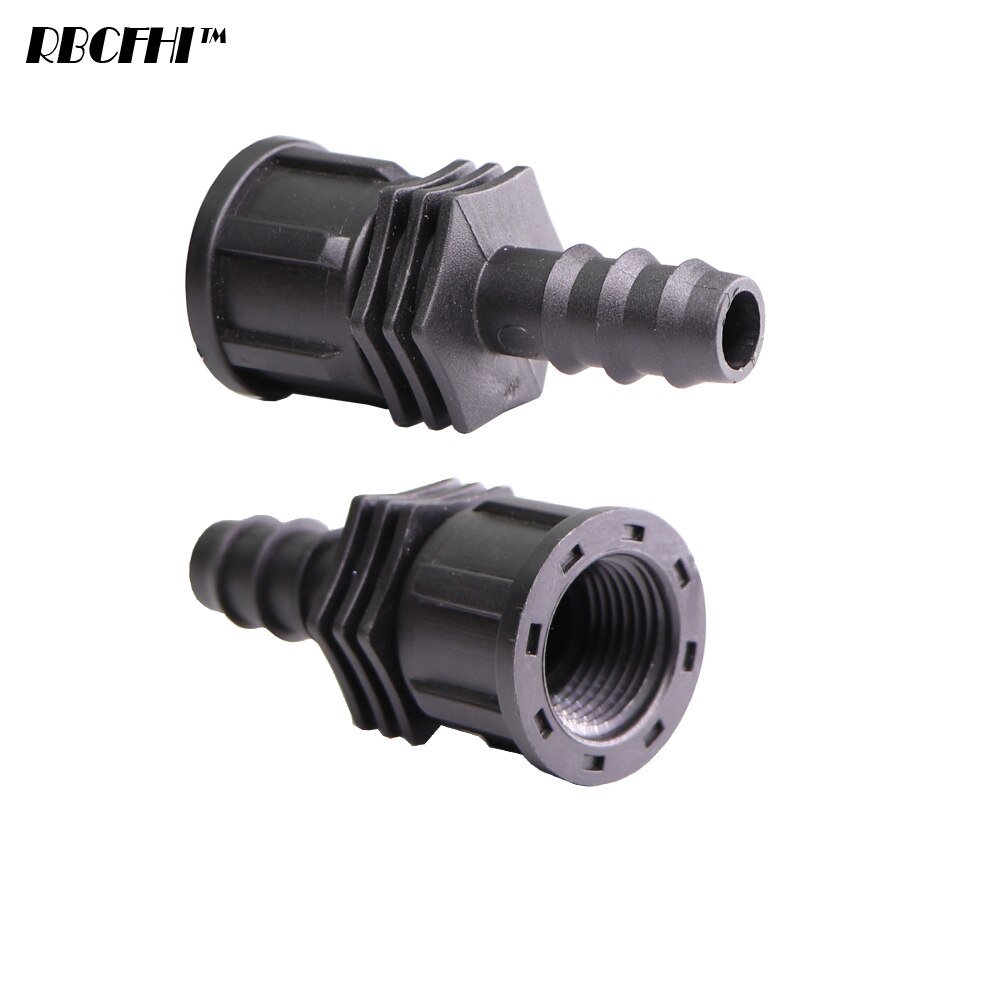4PCS 1/2" 3/4" Thread to 16 20 25MM Barb Connector PE Tubing Adapter Hose Tee Joints Garden Drip Irrigation Coupling Fittings