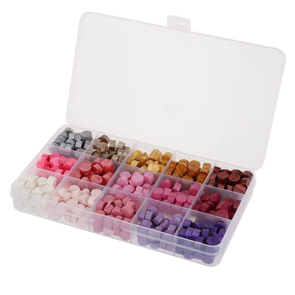 Tee itse kahdeksankulmainen sinettivaha tabletti sinetti omistettu leima vaha pilleri helmet scrapbooking hääkortit koriste askartelu: C 400 helmi