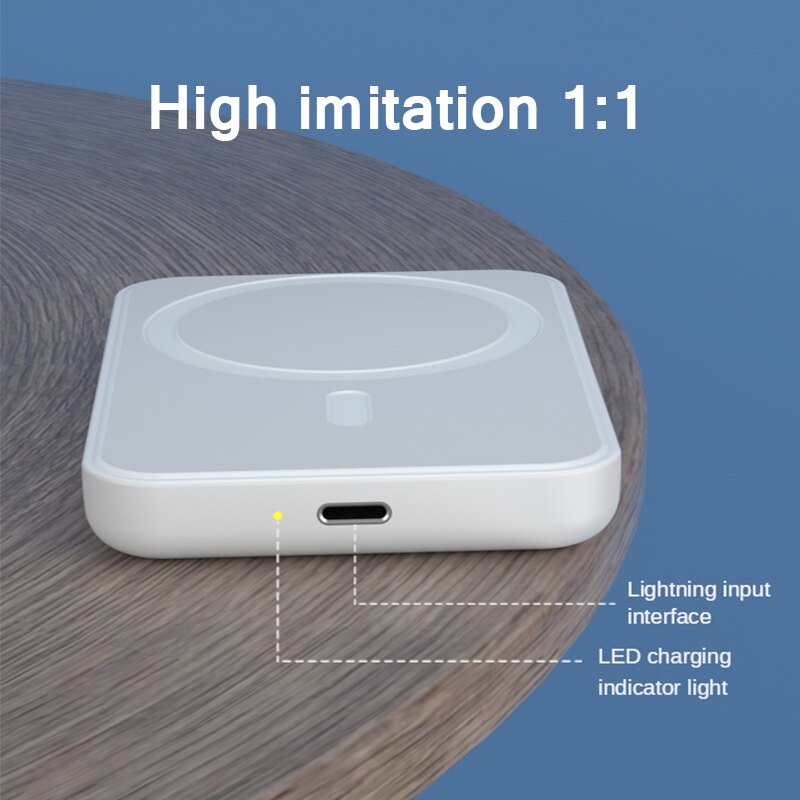1:1 originale tragbare magnetische kabellose powerbanks mit 5000 mah schnellladefunktion für mobiltelefone, externer akku für iphone 12 und 13 pro max