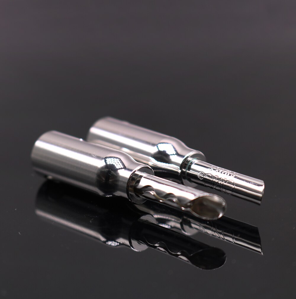 Yivosound diy alto-falante de alta fidelidade cabo chapeamento prata banana conector plug