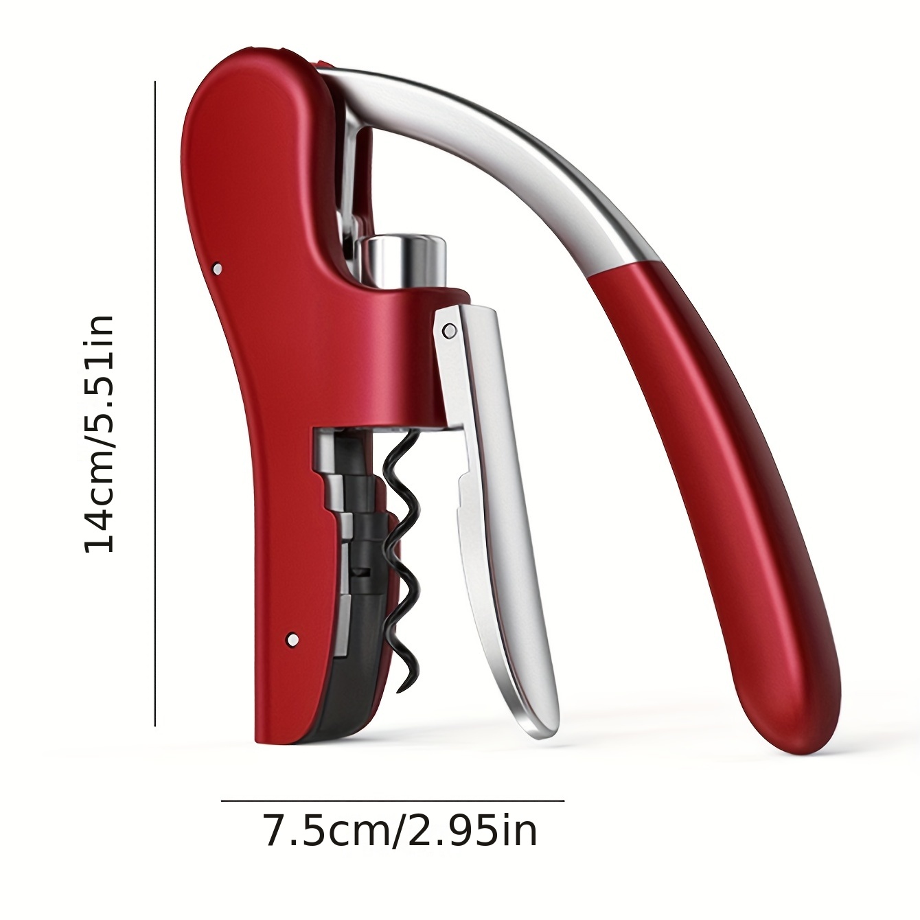 Wine Opener - Easy Corkscrew for Servers, Waiters, Bartenders, and Home Use - Perfect for Summer and Winter Drinks