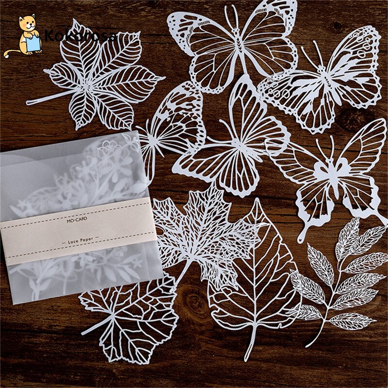 Kokorosa Lace Paper Hollow Tableware Decoration Packaging Pattern Round Windowed Square Door Scrapbook Paper Wrapping Paper