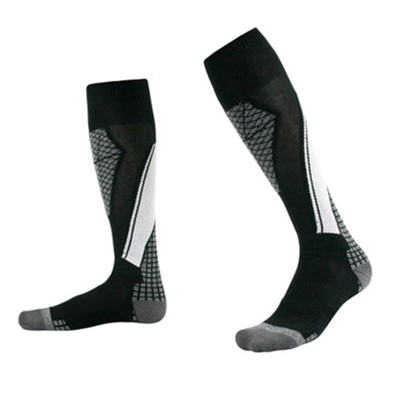 Sokken heren skisokken winter thermische dikke lange skisok buitensporten warm houden fietsen hardlopen wandelen skisokken voor heren: Zwart / Ik