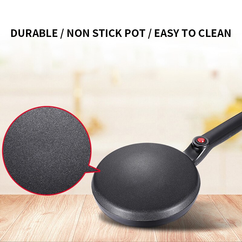 Household Non-Stick Crepe Maker Pan Electric Pancake Cake Machine Frying Griddle Portable Kitchen Baking Tools 220V top