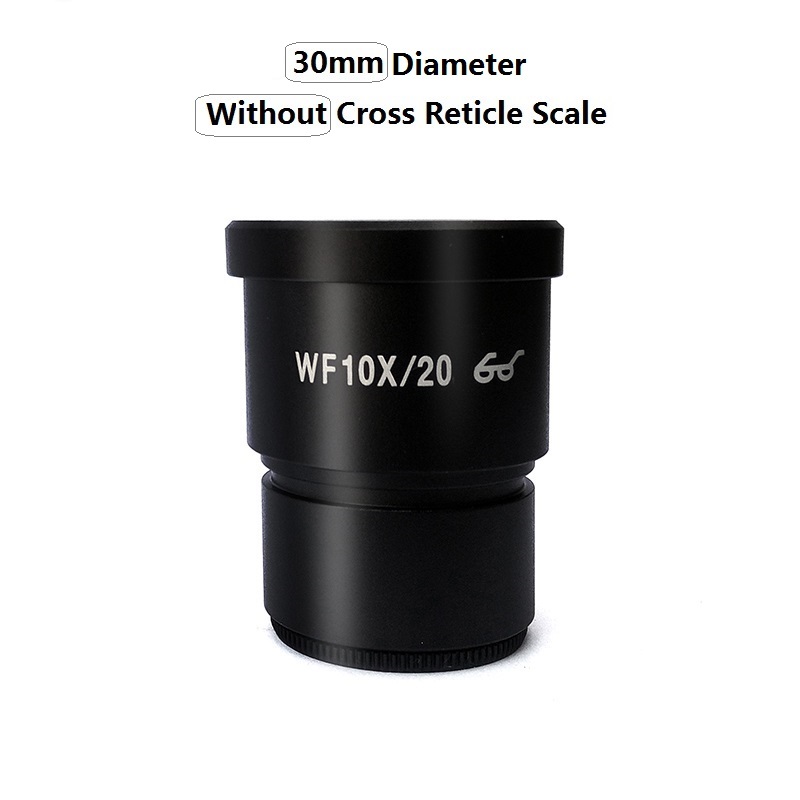 WF10X 20mm Mikroskop Okular Mikroskop Objektiv Zubehör Weitwinkel Hohe Auge-punkt Okular mit Kreuz Absehen Skala 30/30,5mm: 30mm ohne Skala