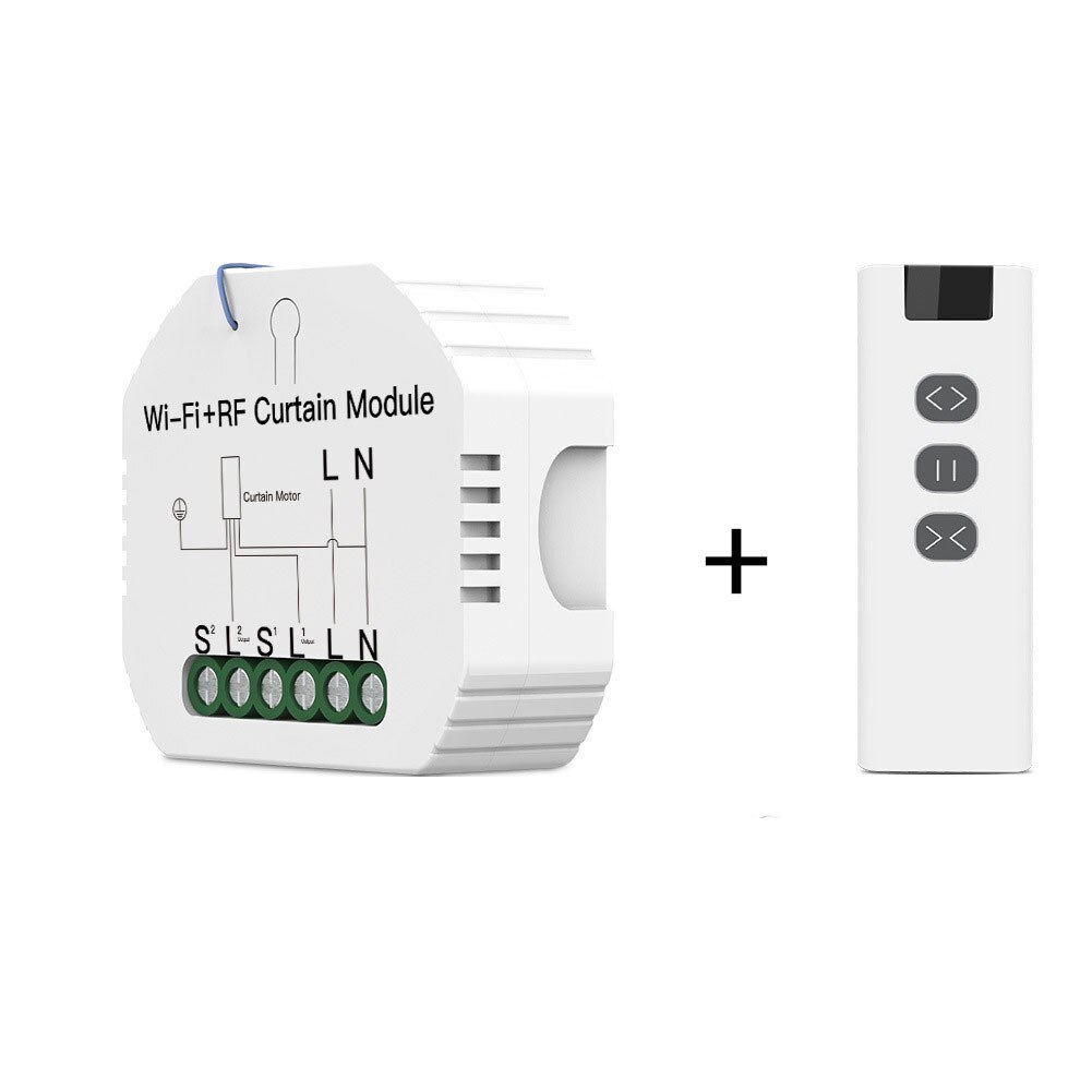 wifi smart curtain switch Smart Life Tuya APP Remote Control wall curtain switch module work with alexa googlehome smart curtain: Default Title