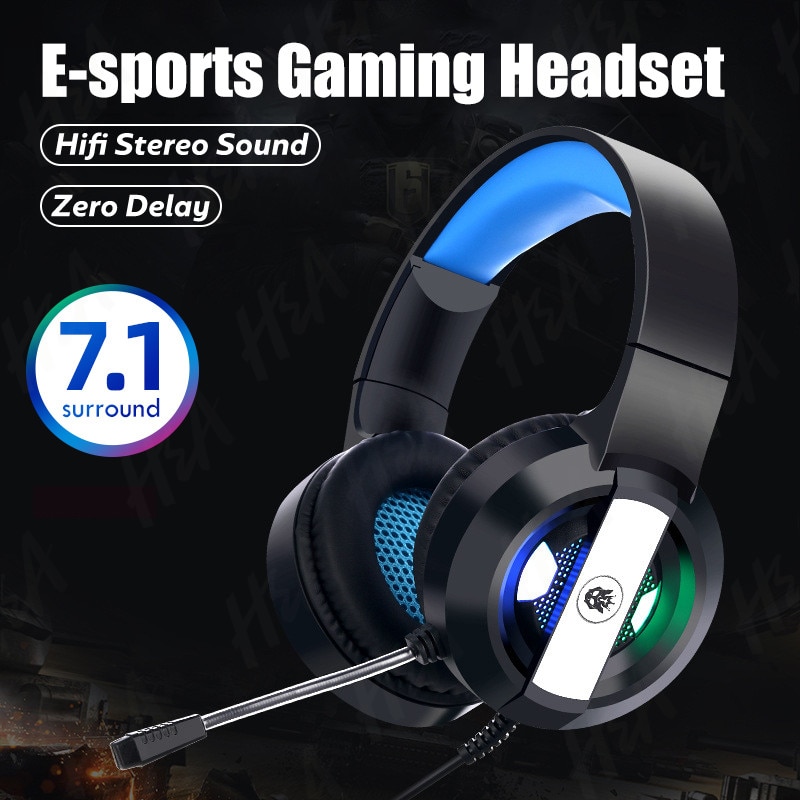 H&A Gaming Headset - 7.1 Surround Sound - Wired - with Microphone - for PC, PS4, Computer