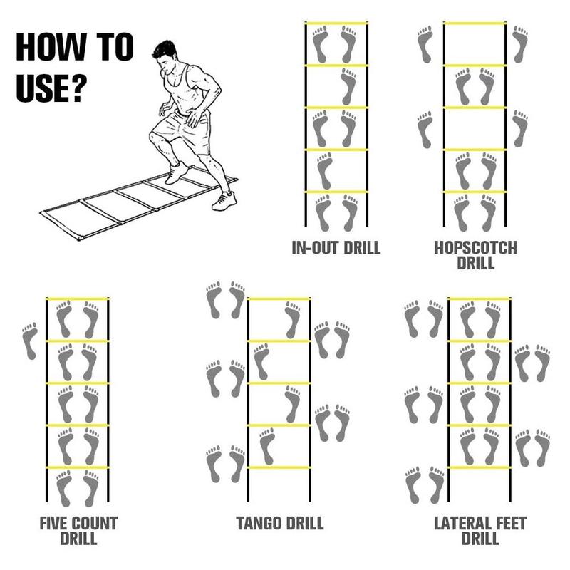 Agile Ladder Voetbal Trainingsapparatuur Jump Grid Ladder Energie Ladder Stap Training Speed X8R4