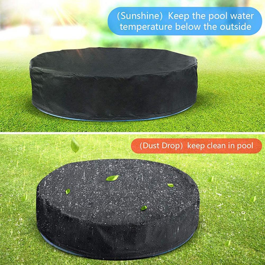 Round Foldable Pool Covers Kid Swimming Pool Bathtub Protector Dust Cover Waterproof Cover For Pet Swimming Bathing Pool