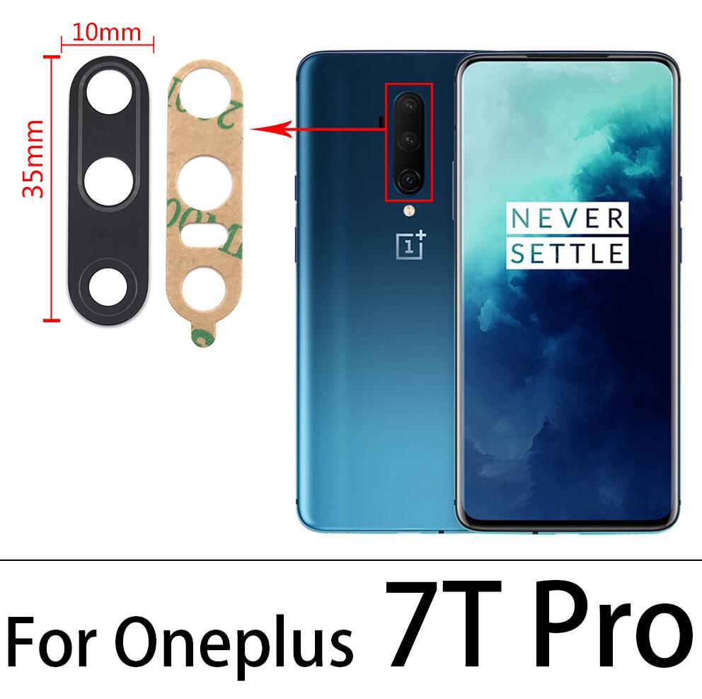 Glass Lens With Glue Sticker For Oneplus 5 5T 6 6T 7 7T 8 8T Pro Nord 9 Pro Nord 100 Camera Glass Lens With Repair Parts