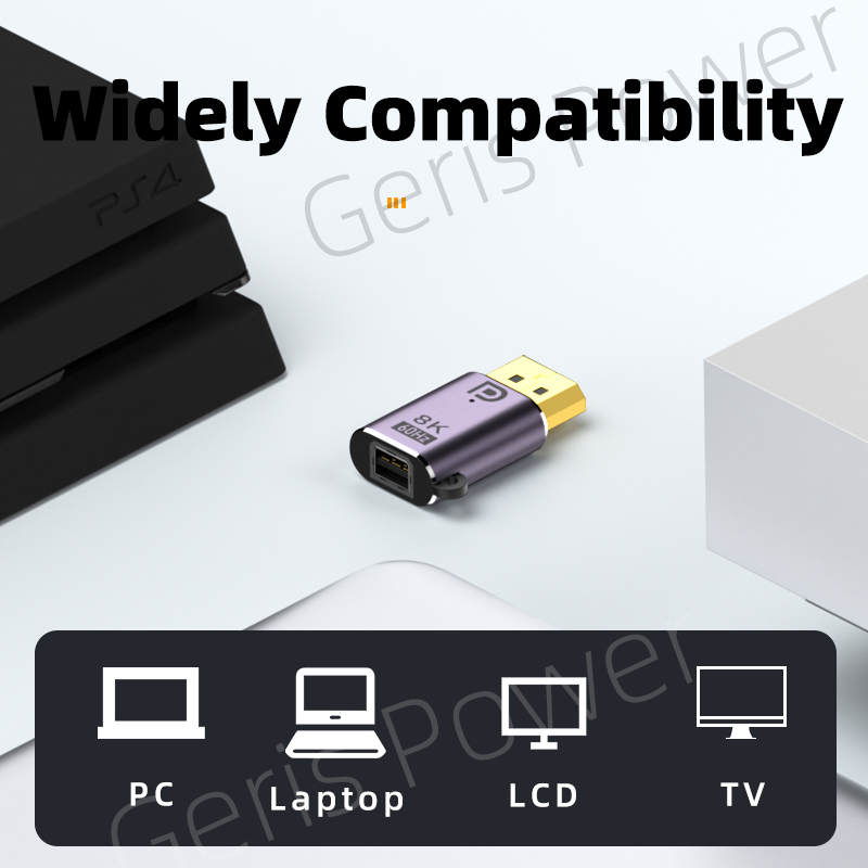 8K Mini DP Displayport 1.4 Adapter Converter 8K@60Hz 4K@144Hz DP to Mini DP Male to female Connector Extender for PC Laptop TV