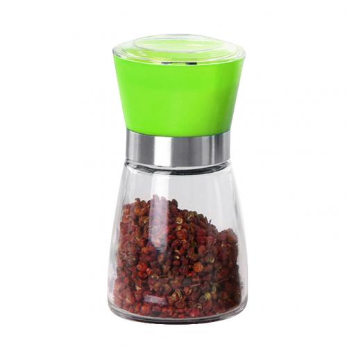 Draagbare Keuken Zout Pepermolen Grinder Fles Kruiden Jar Houder Container Zout Pepermolen Grinder Fles Kruiden Jar Ho: green